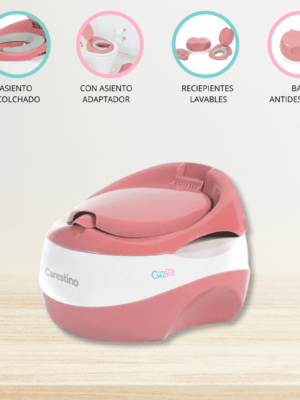 Bacín 3 en 1 con Reductor CARESTINO «TRAINING» Pink