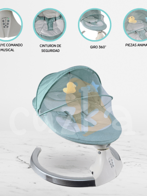 Mecedora Eléctrica para Bebé «COSSY» Green