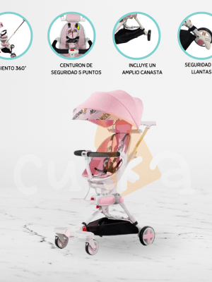 Coche de Paseo para Bebé EBABY «MOSCHING» Pink
