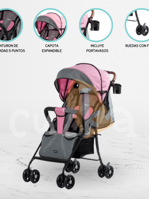 Coche Maleta para Bebé EBABY «NAT» Pink
