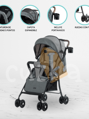 Coche Maleta para Bebé EBABY «NAT» Beige