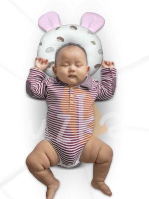 Almohada Anti Cabeza Plana para Bebé CUZKA «OREILLE» Pink