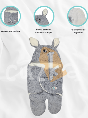 Saco de dormir para Bebé «RABBIT» Gray
