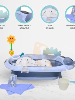 Tina Bañera Plegable para Bebés «JELLY SPA» Blue