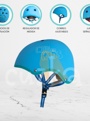 Casco Protector Regulable para Niños OLLIE «S OLLIE KIDS» Light Blue