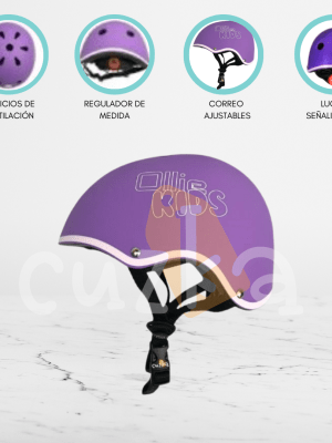 Casco Protector Regulable para Niños OLLIE «S OLLIE KIDS» Purple