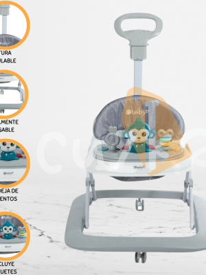 Andador Empujador para Bebé «MONKEY» Gray