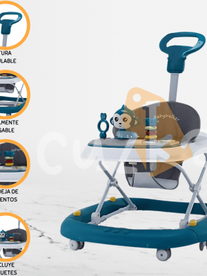 Andador Empujador para Bebé «MONKEY» Blue