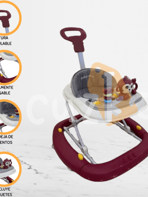 Andador Empujador para Bebé «MONKEY» Red
