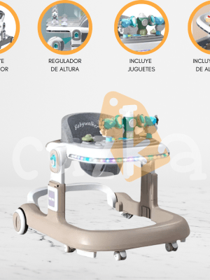 Andador Empujador para Bebé «WALKER» Gray