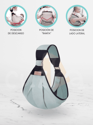 Canguro Ergonómico para Bebé «FULAR» Light Blue