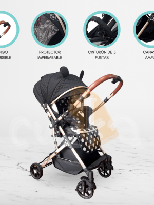 Coche de Paseo Reversible Mickey «GRECIA» Black