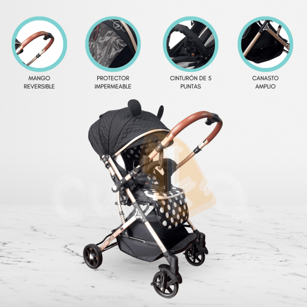 Coche de Paseo Reversible Reversible Mickey para Bebés VOYAGE «GRECIA»