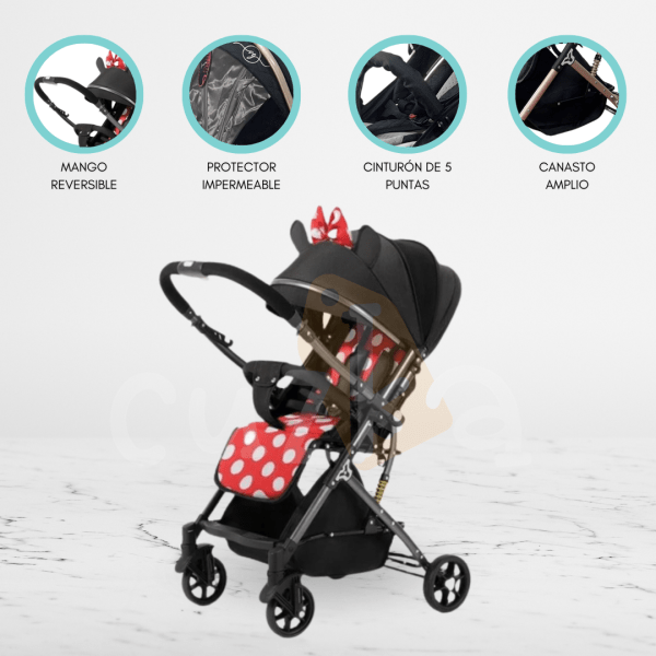 Coche de Paseo Reversible Reversible Minnie para Bebés VOYAGE «GRECIA»