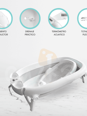 Bañera con Asiento Reductor «HAWAI» Gray