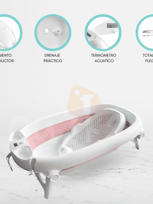 Bañera con Asiento Reductor «HAWAI» Pink