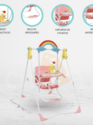 Silla Columpio para Niños EBABY «RAINBOW» Pink