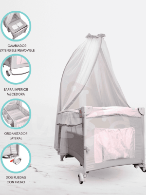 Cuna Corral plegable INFANTI «ALWAYS TOGETHER 2G» Pink