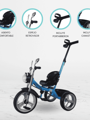 Triciclo Guiador para Niños «PAWSOON» Light Blue