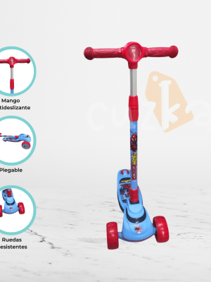 Scooter Plegable para Niños «SPYDERMAN» Bluetooh