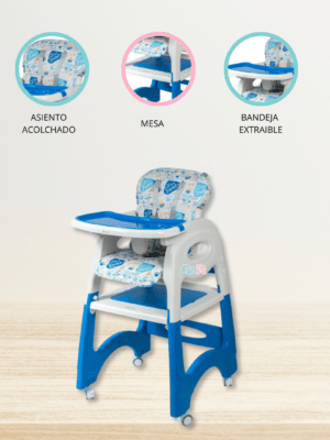 Silla de Comer 3 en 1 «LARA» Blue