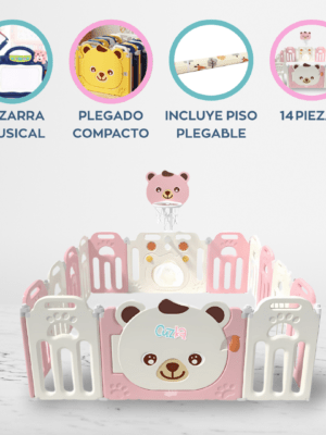 Corral de Juegos Desarmable «OSITO» Pink