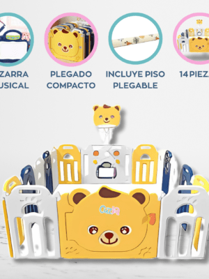 Corral Armable 4 en 1 para Bebés «BALOO» Yellow