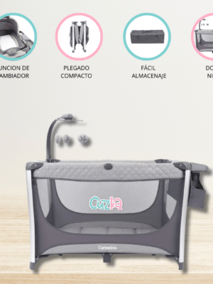 Cuna Corral Pack & Play para Bebé «VALENCIA» Gris