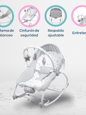 Mecedora Multifunción para Bebés «DONDOLO» Gray