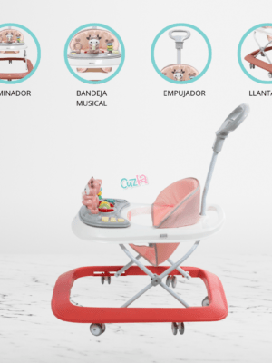 Andador Musical Didáctico para Bebés EBABY «VARI» Red