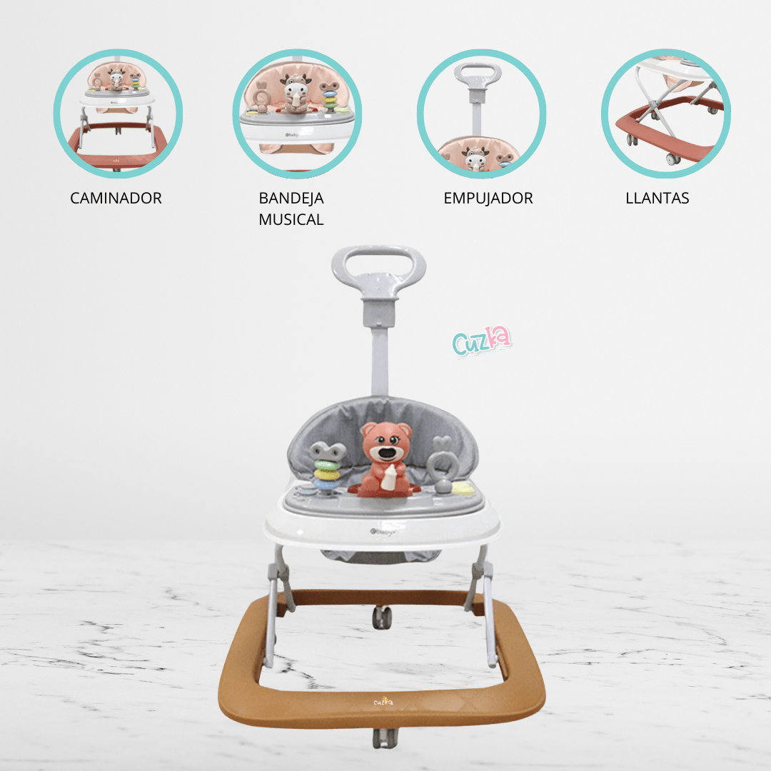 Andador Musical Didáctico para Bebés EBABY «VARI» Orange - Imagen 2