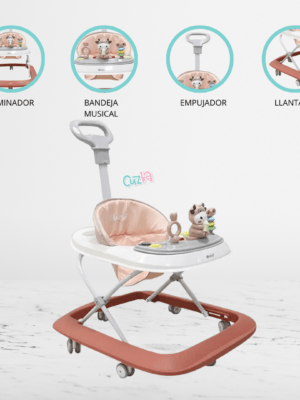 Andador Musical Didáctico para Bebés EBABY «VARI» Pink