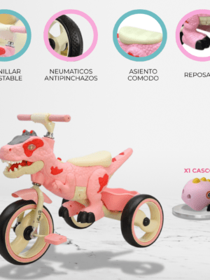 Bicicleta de Equilibrio «DINOSAURIO» Pink