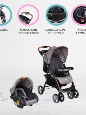 Coche Travel System  «POMPEYA» Gray