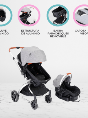 Coche Travel System «EPIC 360° F80» Gray