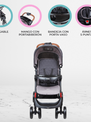 Coche Travel System  «POMPEYA» Gray