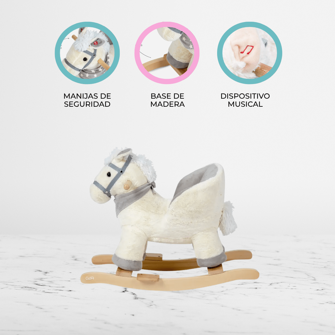 Peluche Mecedor +12meses «CABALLO» White - Imagen 2