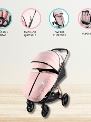 Coche Cuna Jogger «BRAVO» Pink