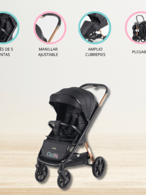 Coche Cuna Jogger «BRAVO» Black