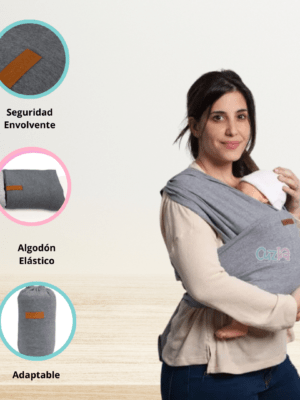 Porta Bebé «FULAR» Black Gray