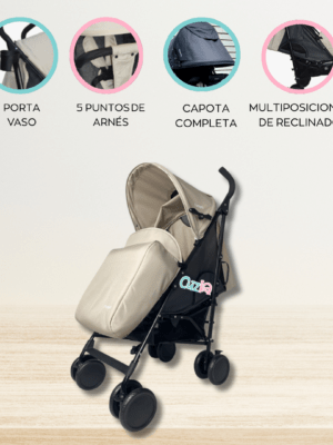 Coche Bastón para Bebé «KRHONOS» Beige