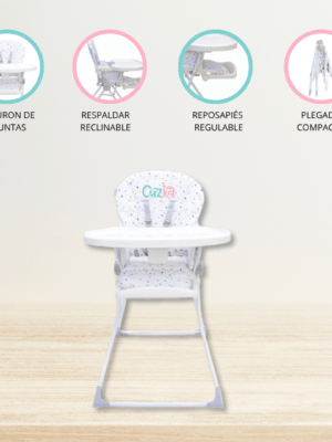 Silla de Comer «VAINILLA»White/Granite