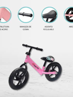 Bicicleta De Equilibrio Ajustable «HAPPY BABY» PINK