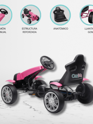Carro a Pedal GO KART para Niños «WRANGLER» Pink