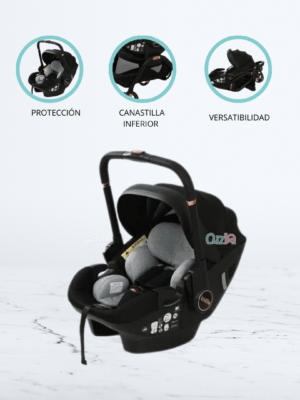 Coche 3 en 1 con Accesorios «DONNA PRO» Black