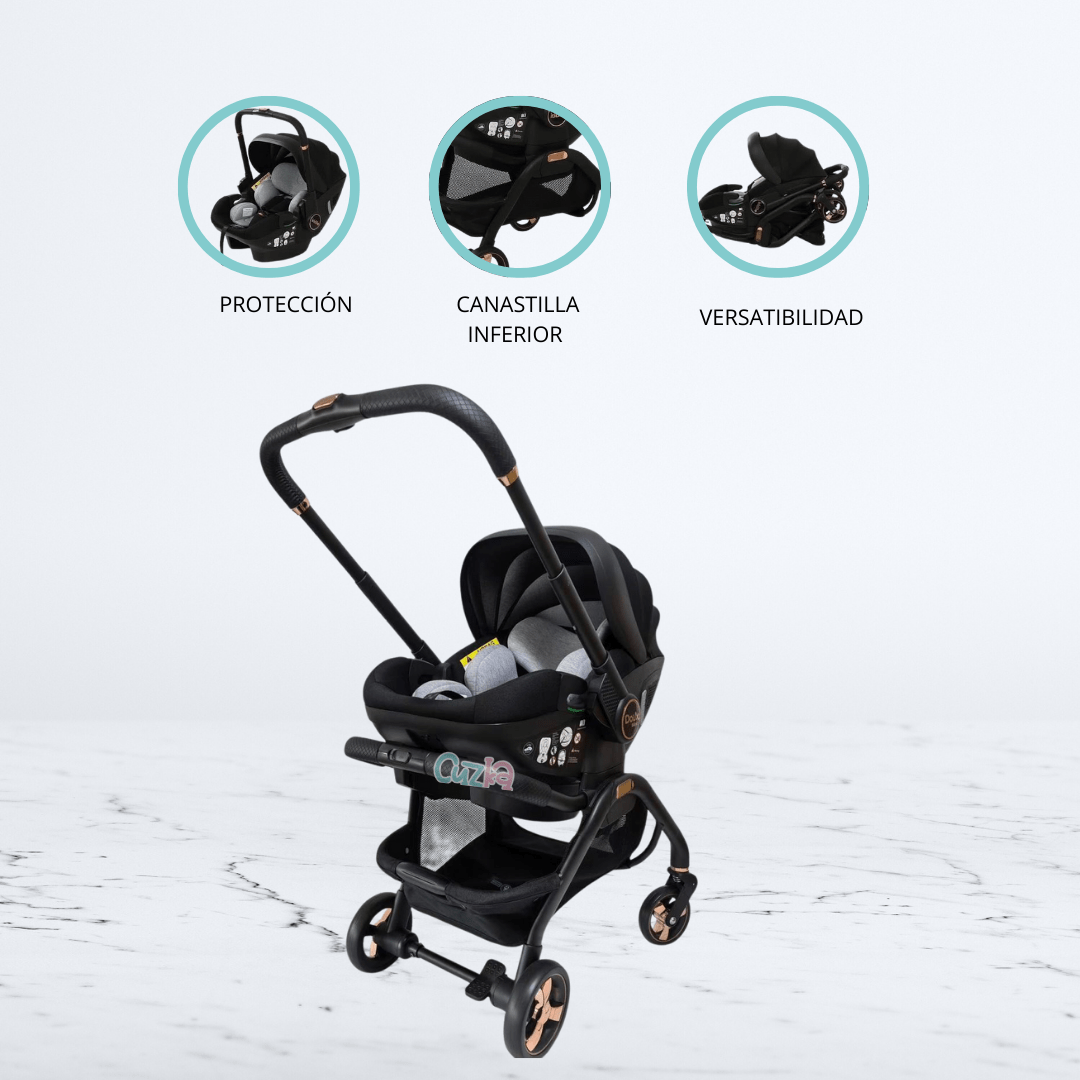 Coche 3 en 1 con Accesorios «DONNA PRO» Black - Imagen 3