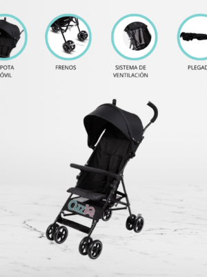 Coche Bastón para Bebés «FLY V2» Black