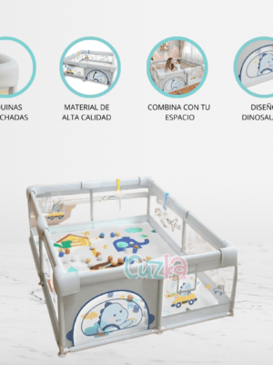 Corral Infantil con pelotas «NUDO»  Gris