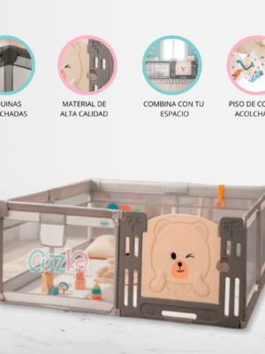 Corral Infantil con pelotas «OSOS» C/Puerta Pink