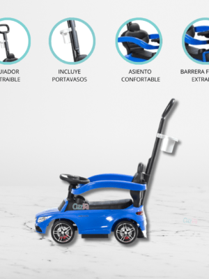 Correpasillo empujador «BUGGY» 3 en 1 con luces Blue